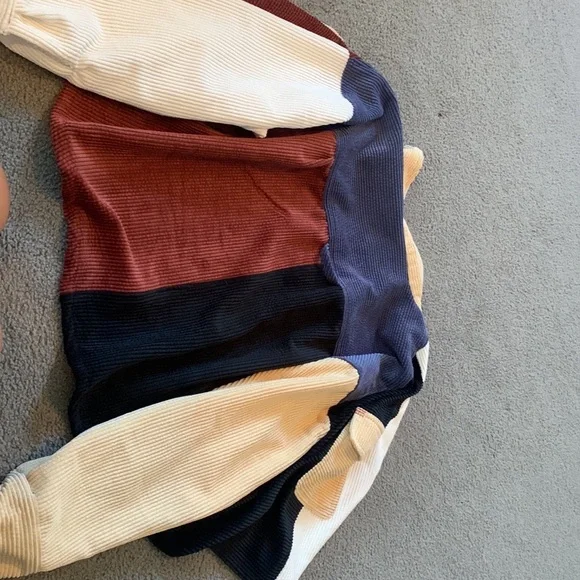urban outfitters multi color corduroy cropped jacket - Picture 3 of 5